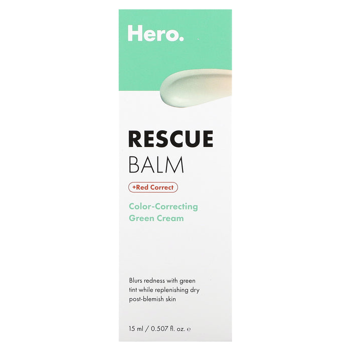 Hero Cosmetics, Rescue Balm + Red Correct, 0.507 fl oz(15 ml)