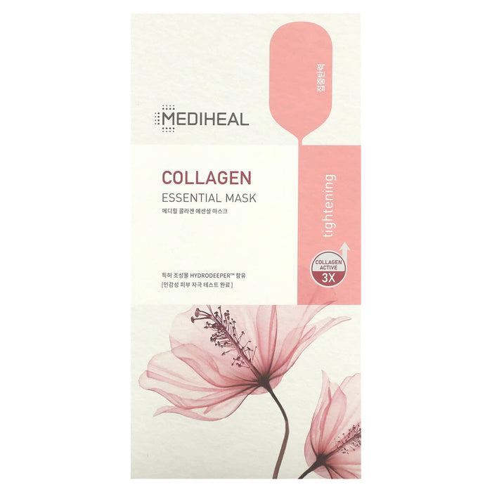 Mediheal, Collagen Essential Beauty Mask, 4 Sheets, 0.81 fl oz (24 ml)