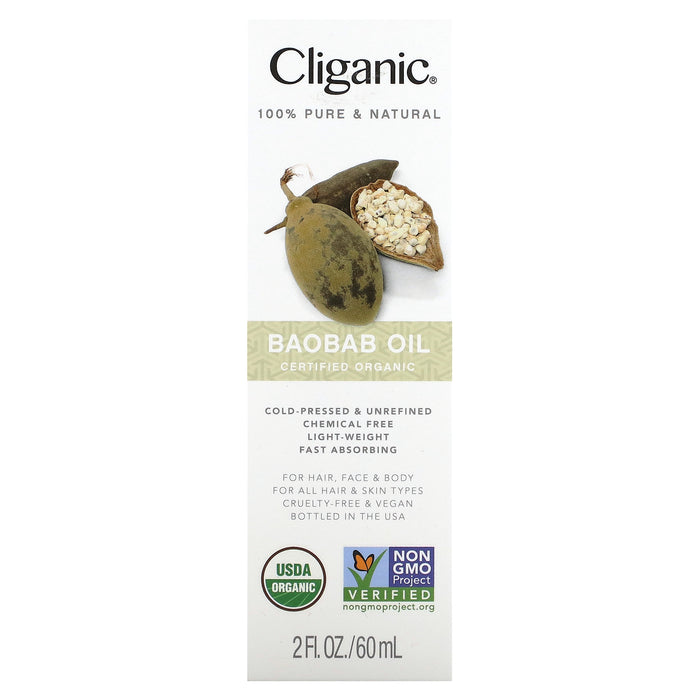 Cliganic, 100% Pure & Natural, Baobab Oil, 2 fl oz (60 ml)