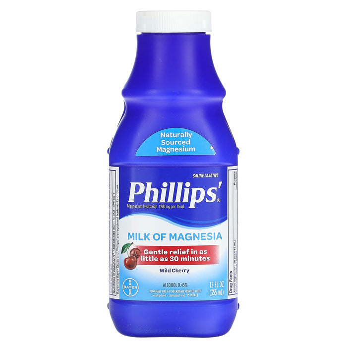 Phillips, Milk of Magnesia, Wild Cherry, 12 fl oz (355 ml)
