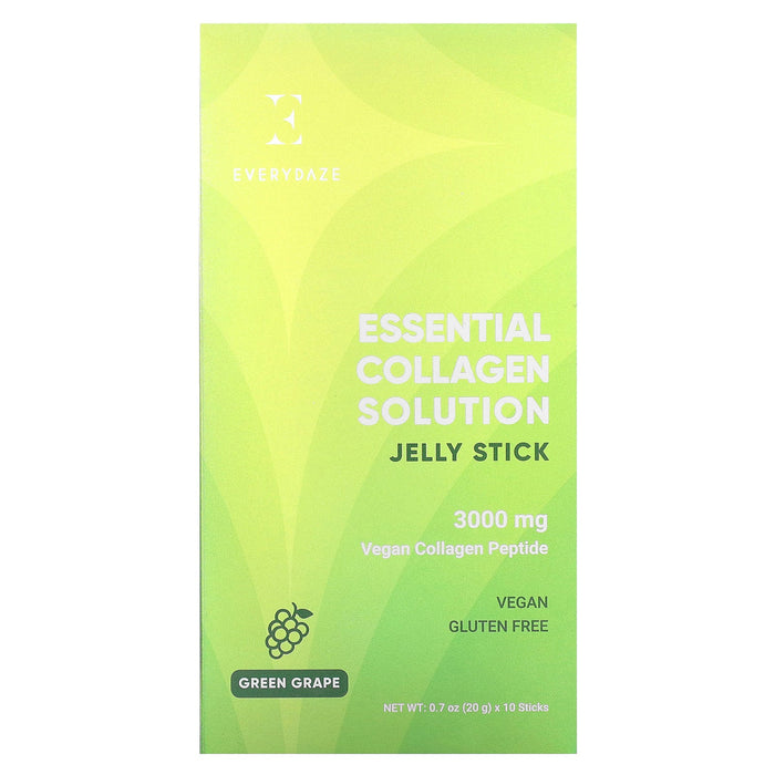 Everydaze, Essential Collagen Solution Jelly Stick, Mango, 3,000 mg, 10 Sticks, 0.7 oz (20 g) Each