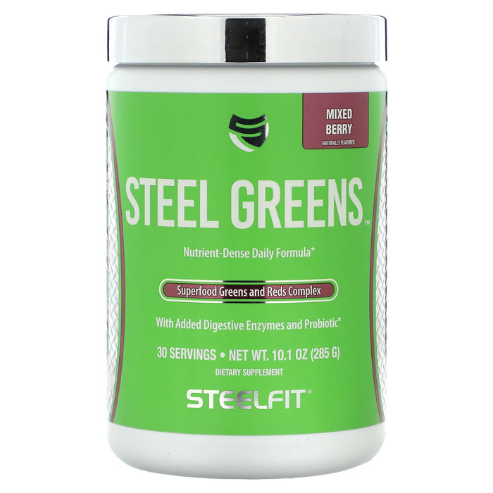 SteelFit, Steel Greens, Mixed Berry, 10.1 oz (285 g)