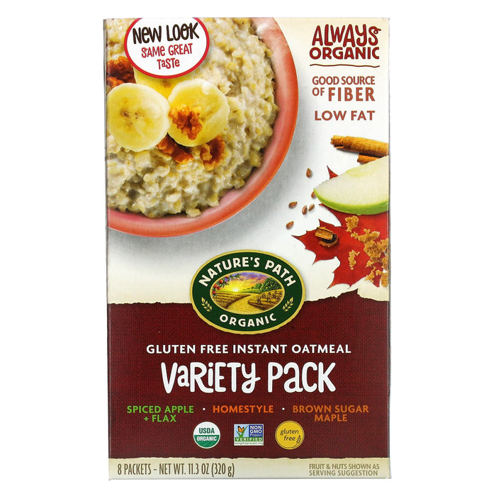 Nature's Path, Organic Instant Oatmeal, Brown Sugar Maple, 8 Packets, 11.3 oz (320 g)