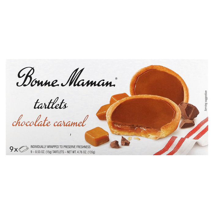 Bonne Maman, Tartlets, Chocolate Caramel, 9 Tartlets, 0.53 oz (15 g) Each