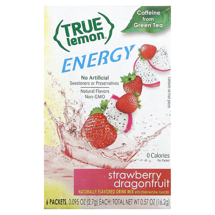 True Citrus, True Lemon, Energy, Blueberry Acai, 6 Packets, 0.095 oz (2.7 g) Each