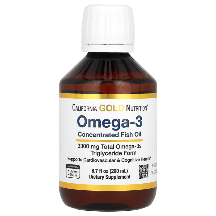 California Gold Nutrition, Norwegian Extra Strength Omega 3 Fish Oil, Natural Lemon Flavor, 6.7 fl oz (200 ml)