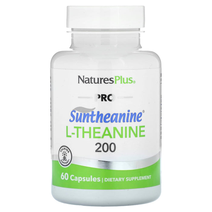 NaturesPlus, Pro, Suntheanine L-Theanine 200, 100 mg, 60 Capsules