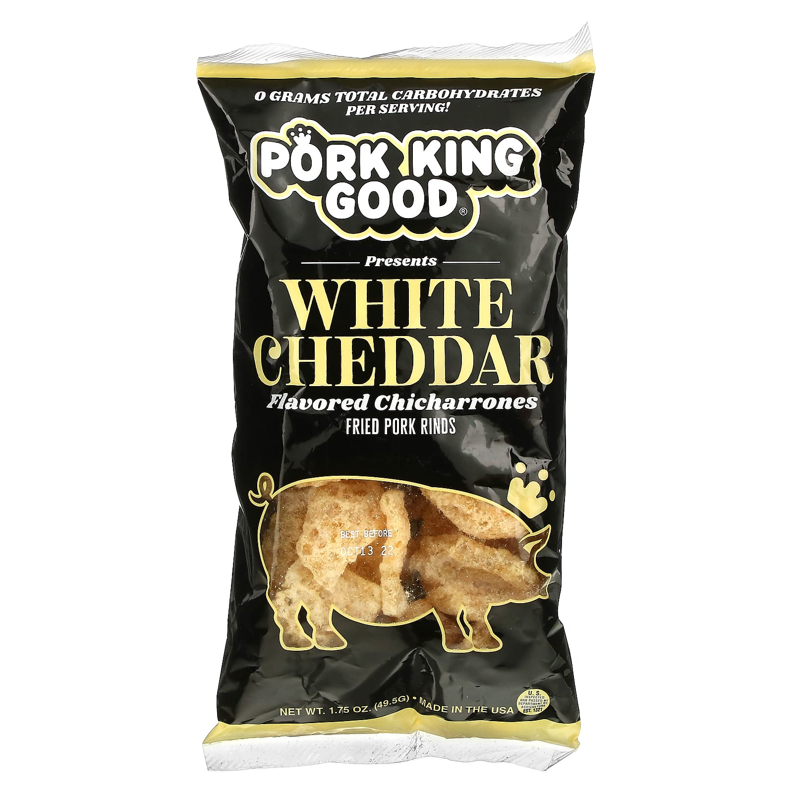 Pork King Good 1.75 oz White Cheddar Pork Rinds