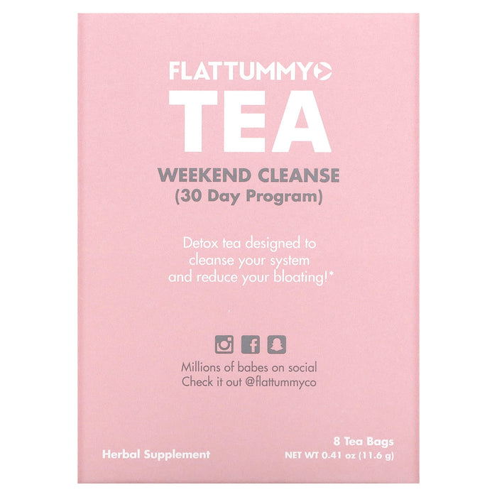 Flat Tummy, Weekend Cleanse 30 Day Program, 8 Tea Bags, 0.05 oz (1.45 g) Each
