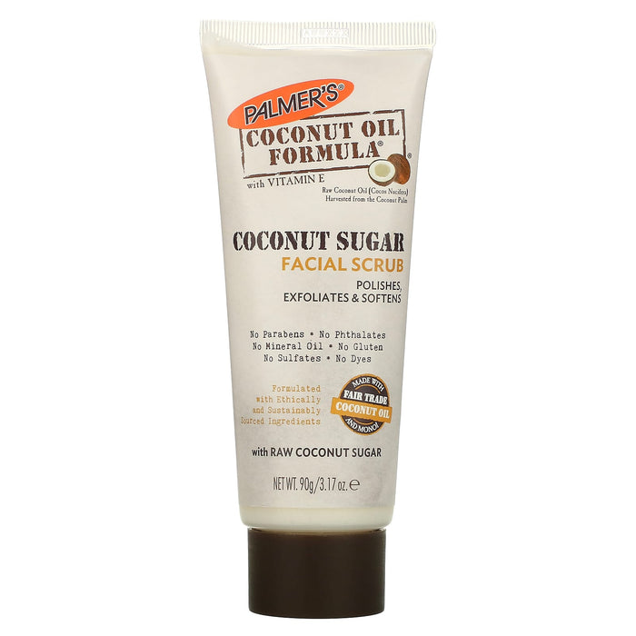 Palmers, Coconut Oil Formula, Coconut Sugar Facial Scrub, 3.17 oz (90 g)