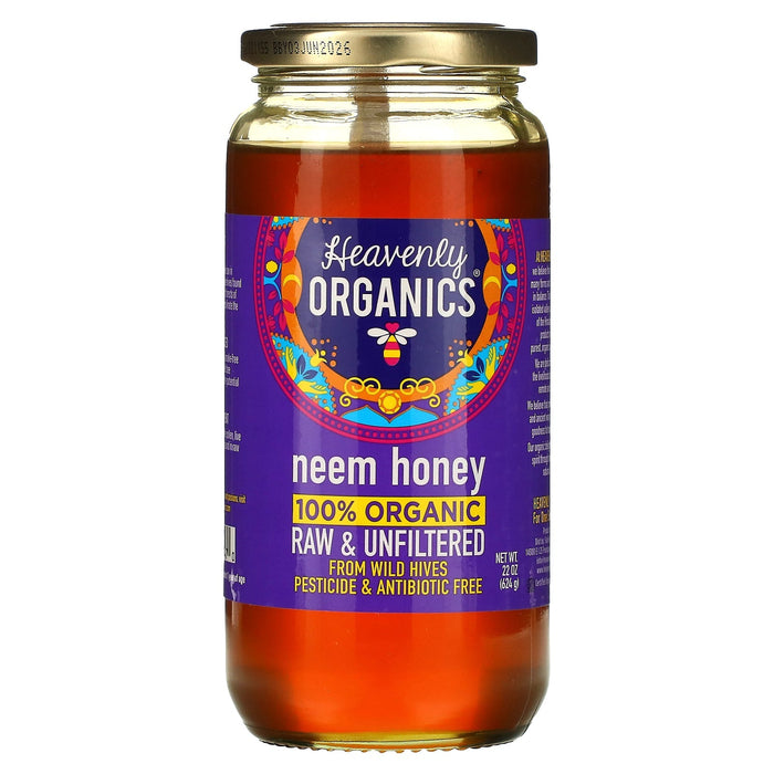 Heavenly Organics, 100% Organic Acacia Honey, Raw & Unfiltered, 22 oz (624 g)