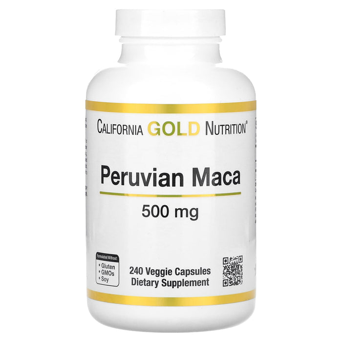 California Gold Nutrition, Peruvian Maca, 500 mg, 90 Veggie Capsules