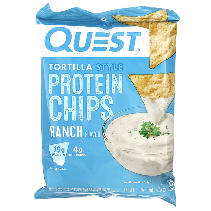 Quest Nutrition, Tortilla Style Protein Chips, Chili Lime, 8 Bags, 1.1 oz (32 g) Each