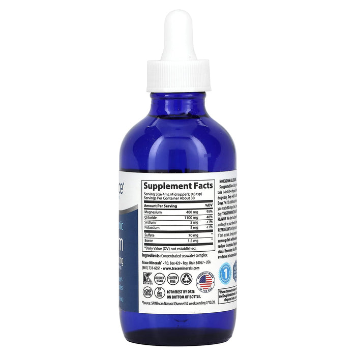 Trace Minerals ®, Ionic Magnesium, 400 mg, 4 fl oz ( 118 ml)