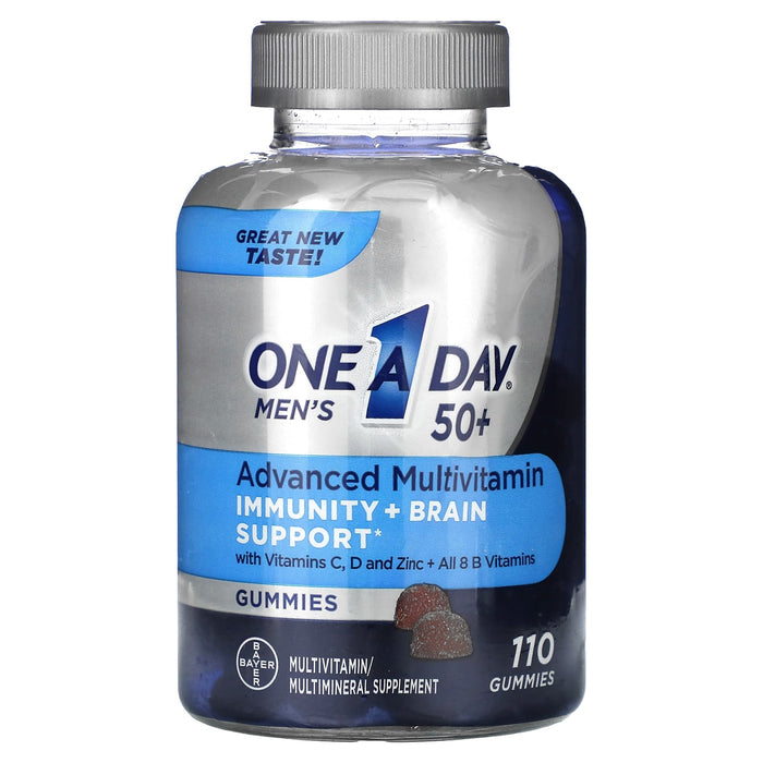 One-A-Day, Men's, 50+, Advanced Multivitamin, 110 Gummies