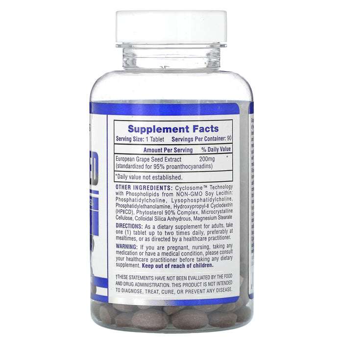 Hi Tech Pharmaceuticals, Grape Seed, 200 mg, 90 Tablets