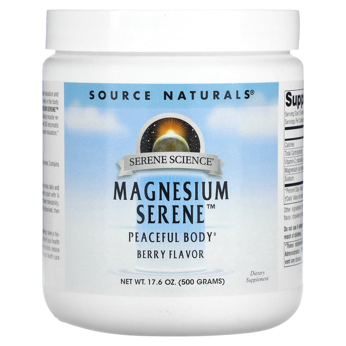 Source Naturals, Magnesium Serene, Berry Flavor, 17.6 oz. (500 g)