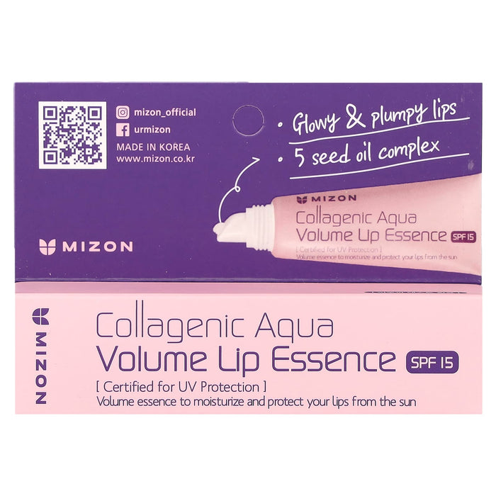 Mizon, Collagenic Aqua Volume Lip Essence, SPF 15, 0.33 fl oz (10 ml)