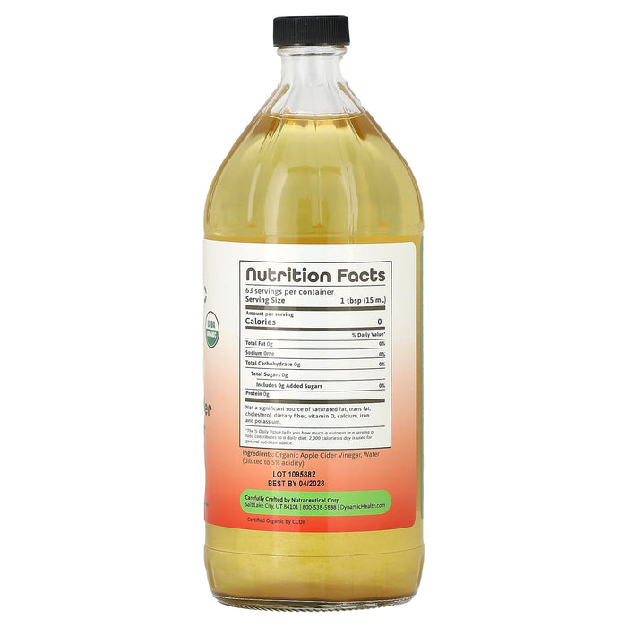 Dynamic Health, Apple Cider Vinegar with Mother, 32 fl oz (946 ml)