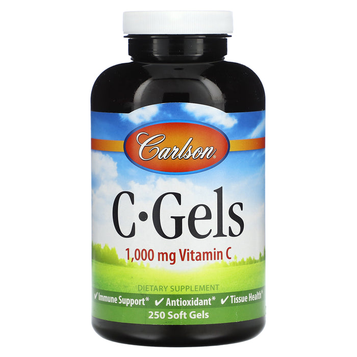 Carlson, C-Gels, 1,000 mg, 250 Soft Gels