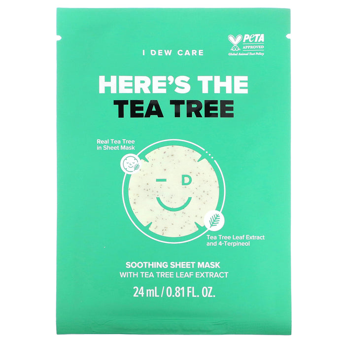 I Dew Care, Here´s The Tea Tree, Soothing Beauty Sheet Mask , 10 Sheet Masks, 0.81 fl oz (24 ml) Each