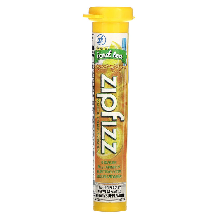 Zipfizz, Iced Tea, Healthy Energy Mix with B12, Lemon, 20 Tubes, 0.39 oz, (11 g) each