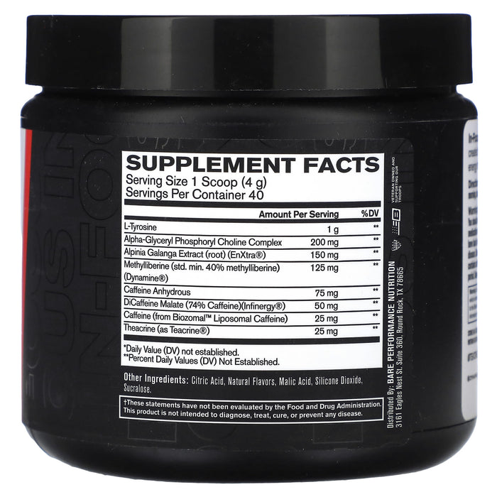 Bare Performance Nutrition, In-Focus, Watermelon Passion Fruit, 5.6 oz (160 g)