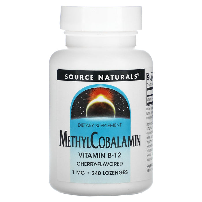 Source Naturals, MethylCobalamin (Vitamin B12), Cherry, 1 mg, 240 Lozenges