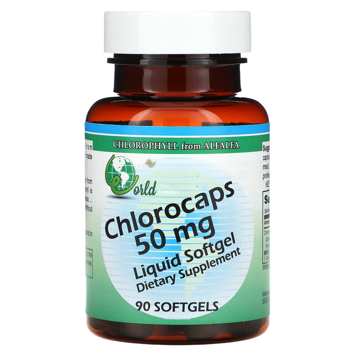 World Organic, Chlorocaps, 50 mg, 90 Softgels