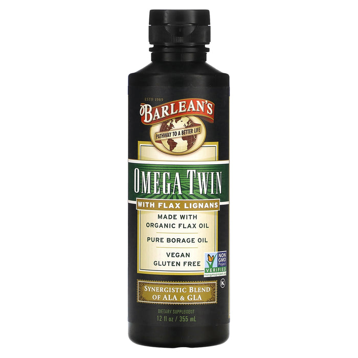 Barlean's, Omega Twin with Flax Lignans, 12 fl oz (355 ml)