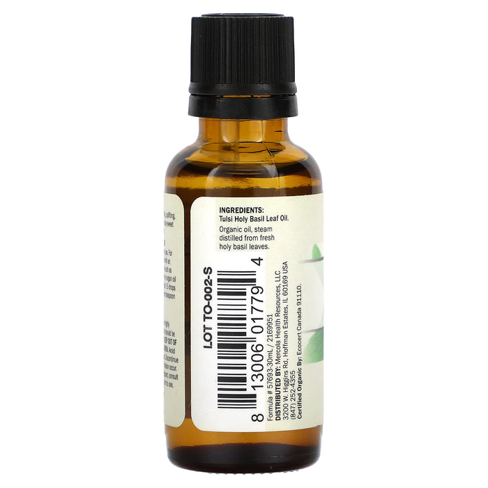 Dr. Mercola, Healthy Home, Organic Essential Oil, Tulsi Holy Basil, 1 fl oz (30 ml)