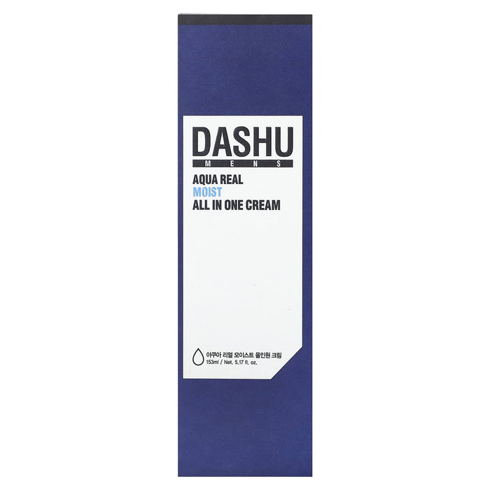 Dashu, Mens, Aqua Real Moist All In One Cream, 5.17 fl oz (153 ml)