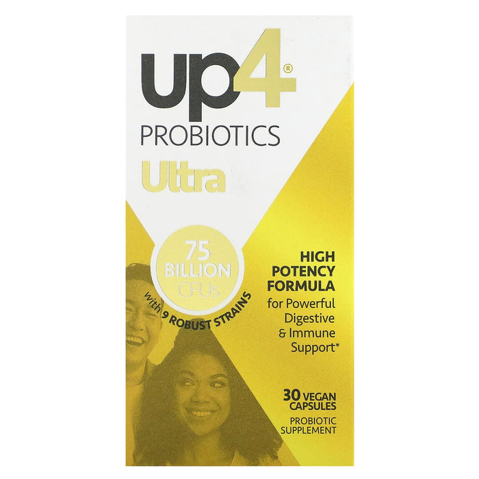 up4, Probiotics Ultra, 75 Billion CFUs, 30 Vegan Capsules