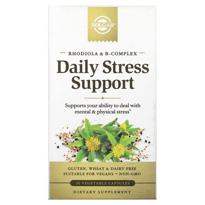 Solgar, Rhodiola & B-Complex, Daily Stress Support, 30 Vegetable Capsules