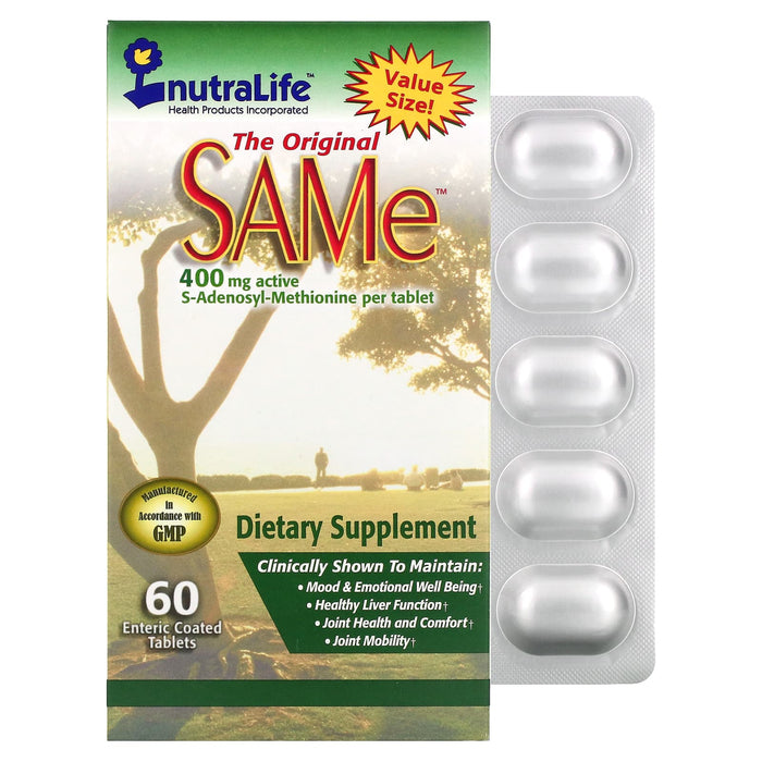 NutraLife, SAMe (Disulfate Tosylate), 200 mg, 60 Enteric Coated Tablets