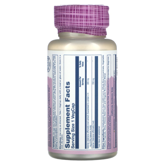 Solaray, Vital Extracts, Valerian, 300 mg, 30 VegCaps