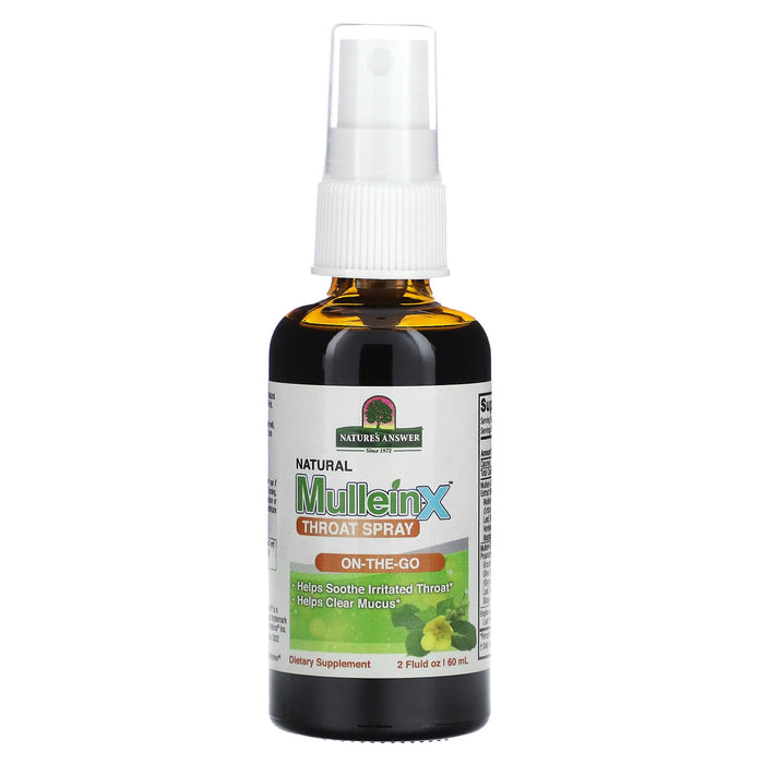 Nature's Answer, Natural MulleinX Throat Spray, 2 fl oz (60 ml)