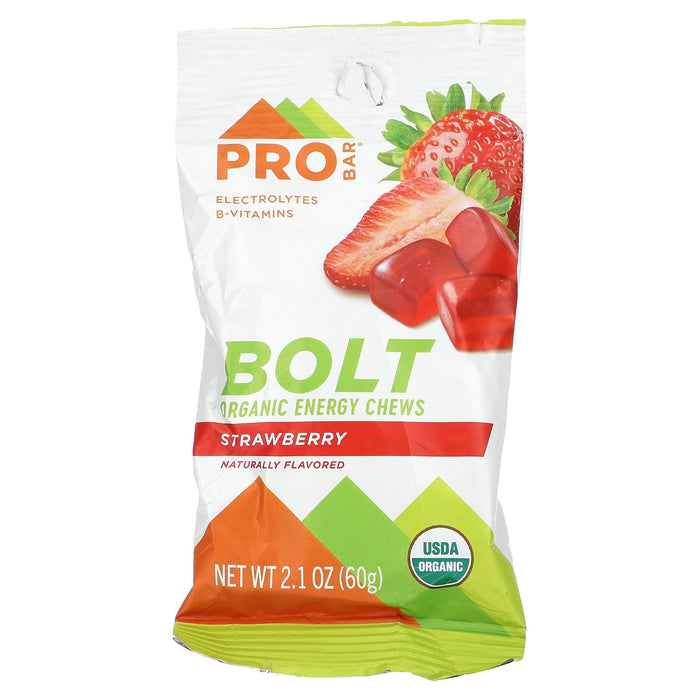 ProBar, Bolt, Organic Energy Chews, Strawberry, 12 Packs, 2.1 oz (60 g) Each