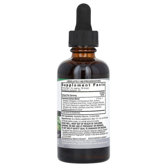 Nature's Answer, Bitters & Ginger, Alcohol-Free, 1,000 mg , 2 fl oz (60 ml)