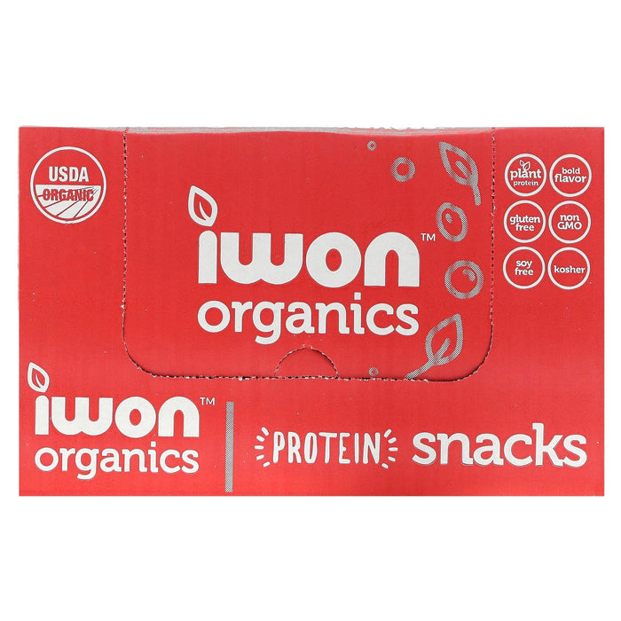 IWON Organics, Organic Protein Popcorn, White Cheddar, 8 Bags, 1 oz (28 g) Each