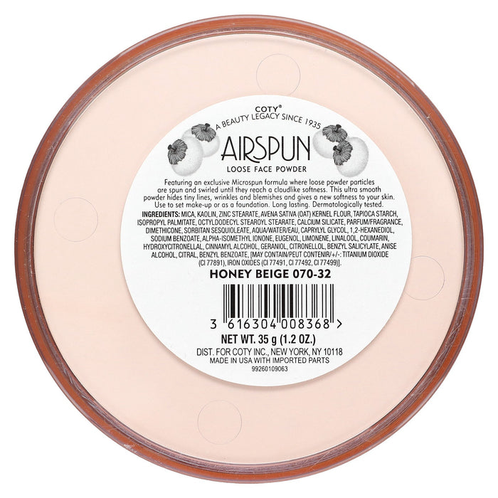 Airspun, Loose Face Powder, Translucent Extra Coverage 070-41, 1.2 oz (35 g)