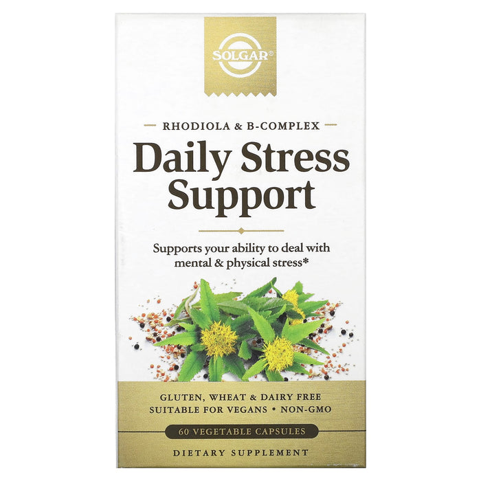 Solgar, Rhodiola & B-Complex, Daily Stress Support, 30 Vegetable Capsules