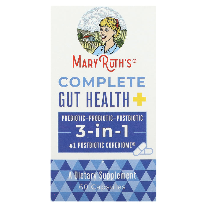 MaryRuth Organics, Complete Gut Health, 3-in-1, 60 Capsules
