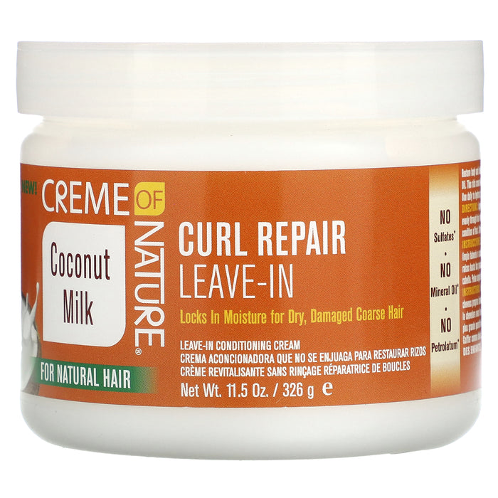 Creme Of Nature, Curl Repair Leave-In, Coconut Milk, 11.5 oz (326 g)