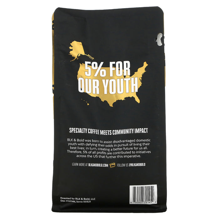 BLK & Bold, Specialty Coffee, Limu, Ethiopia Natural Processed, Ground, Light Roast, 12 oz (340 g)