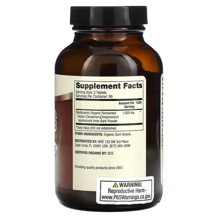 Dr. Mercola, Biodynamic, Organic Fermented Cinnamon, 500 mg, 180 Tablets
