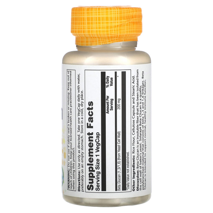 Solaray, Beta Glucan, High Potency, 200 mg, 30 VegCaps