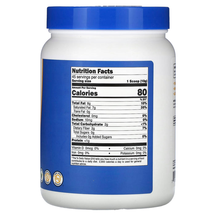 Nutricost, Coconut Oil Powder, Unflavored, 16 oz (454 g)