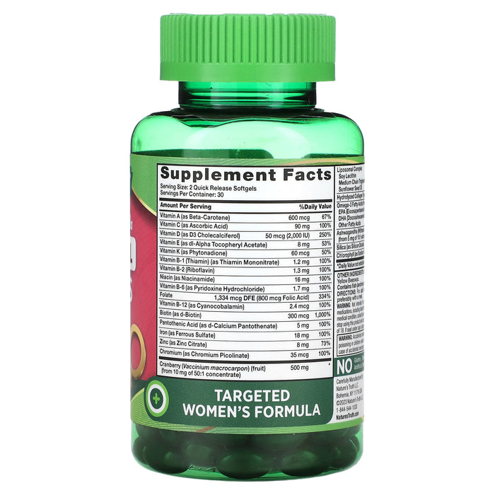 Nature's Truth, Vitamins, Advanced Formula Liposomal, Women's Multi + Collagen, 60 Quick Release Softgels