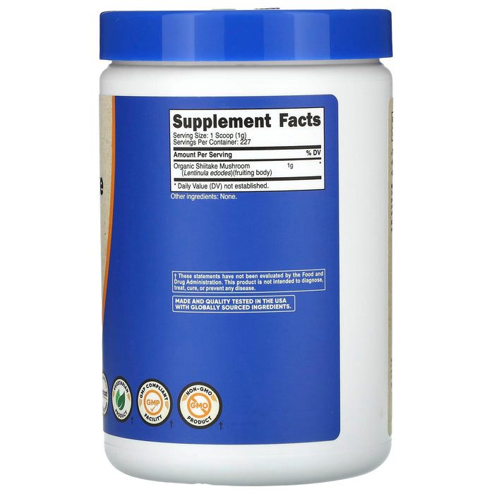 Nutricost, Organic Shiitake Mushroom Powder, Unflavored, 8 oz (227 g)